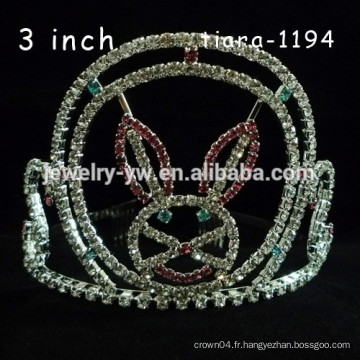 Accessoires pour cheveux cheveux couronne cristal animal oreille de lapin bandeau